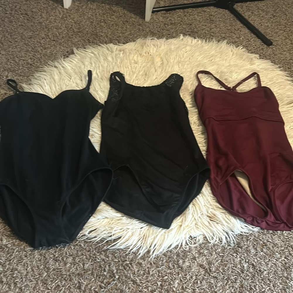 Capezio, Eurotard and Motionwear Leotards- 3 pack Size Medium Adult